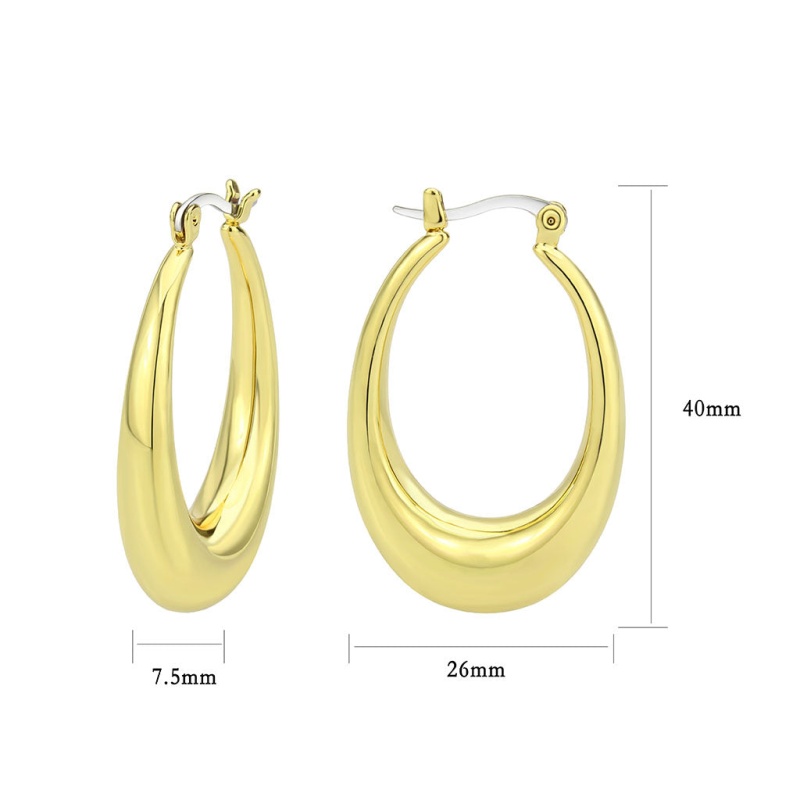 3W1749g - Flash Gold Brass Earring With Nostone In No Stone - N/a