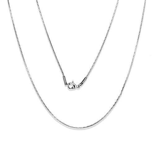 Tk2439 - High Polished (No Plating) Stainless Steel Chain With No Stone - 18"