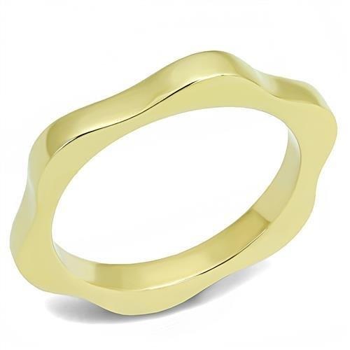 Tk3033 - Ip Gold(Ion Plating) Stainless Steel Ring With No Stone