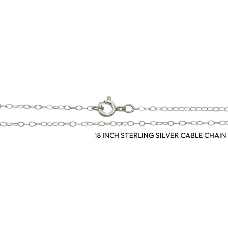 18" Sterling Silver Cable Chain