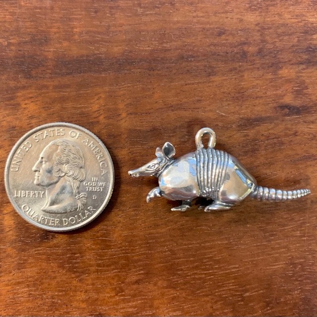 Armadillo Pendant - Sterling Silver