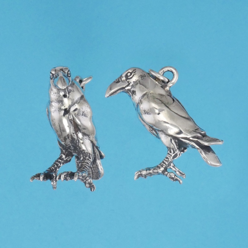 Raven Pendant - Sterling Silver