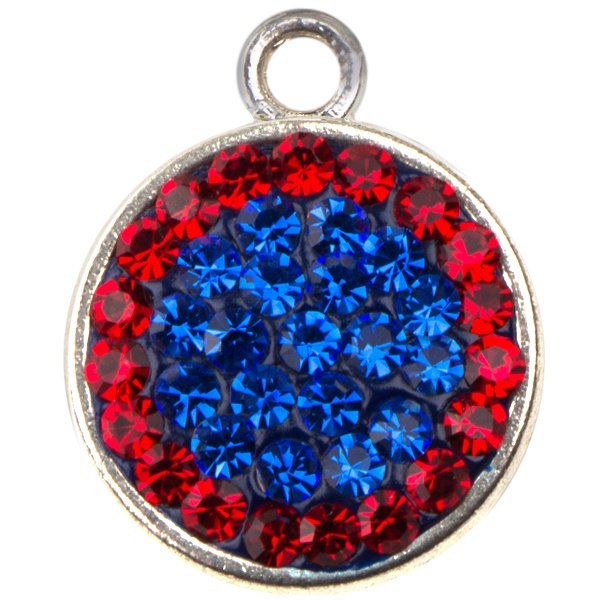 Game Time Bling Circular Dangle - Sapphire/Light Siam (Periwinkle/Red)