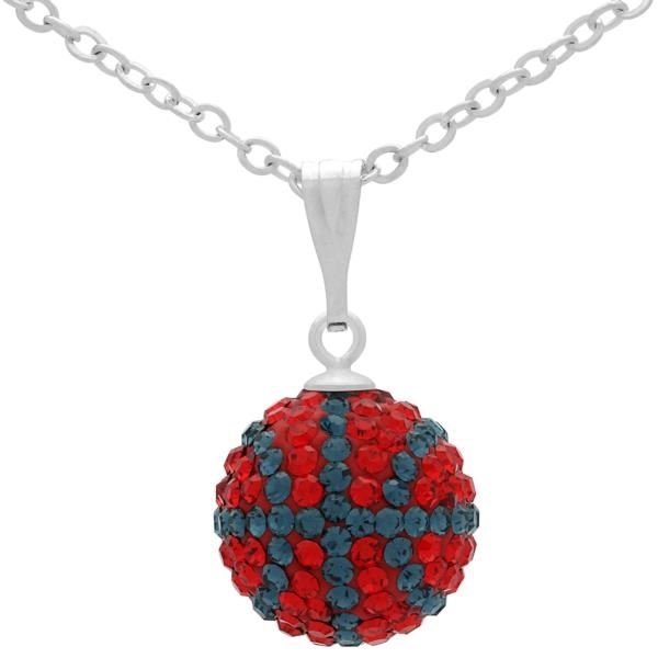 Game Time Bling Mini Basketball Necklace - Light Siam/Montana