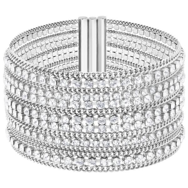 Swarovski Collections Fit Bracelet, White, Stainless Steel