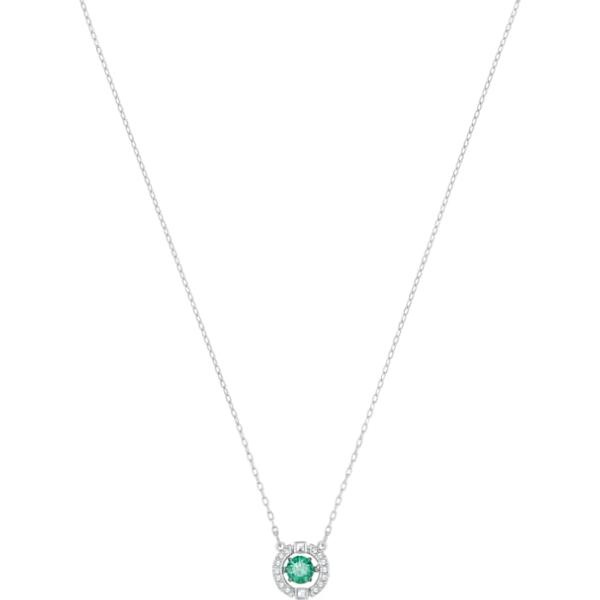 Swarovski Collections - Sparkling Dance Necklace, Green, Rhodium Plating