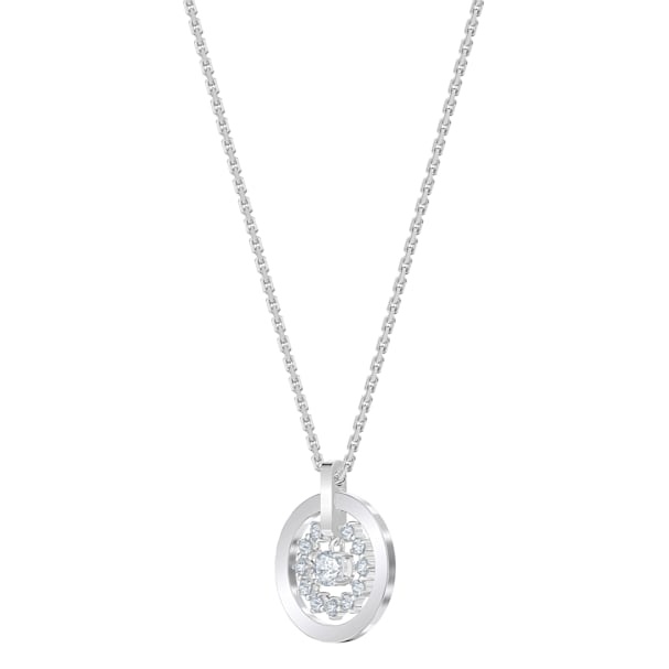 Swarovski Collections Further Necklace, White, Rhodium Plated