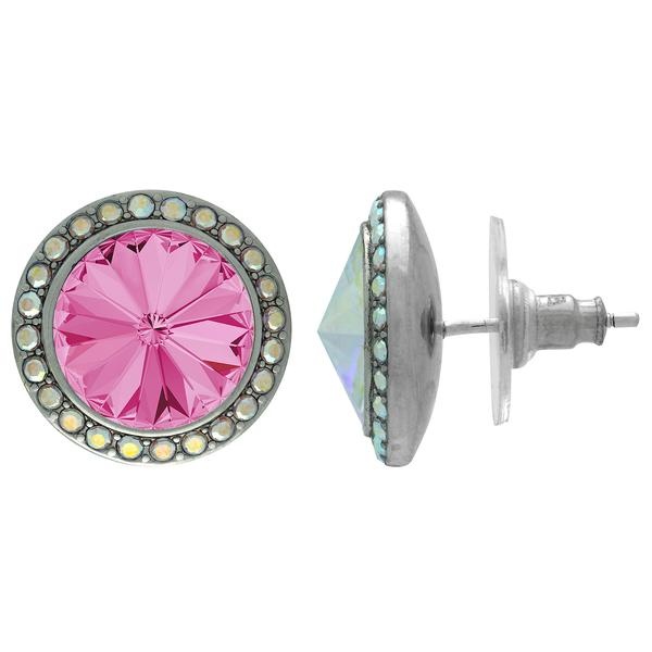 Crystalyzed With Dreamtime Crystal Stud Earrings For Dance Rose/Crystal Ab 11Mm - Pair
