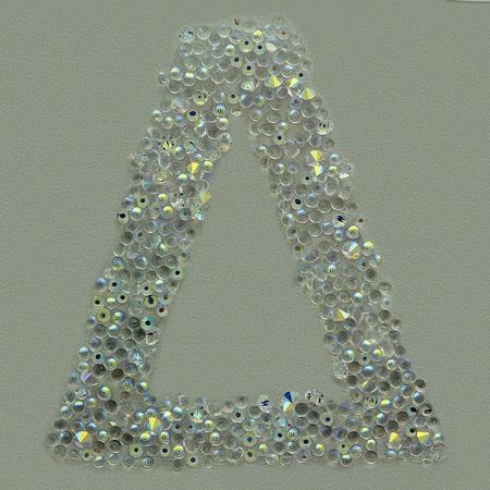 Dreamtime Crystal Greek Letter Delta Sticker, 25Mm Height
