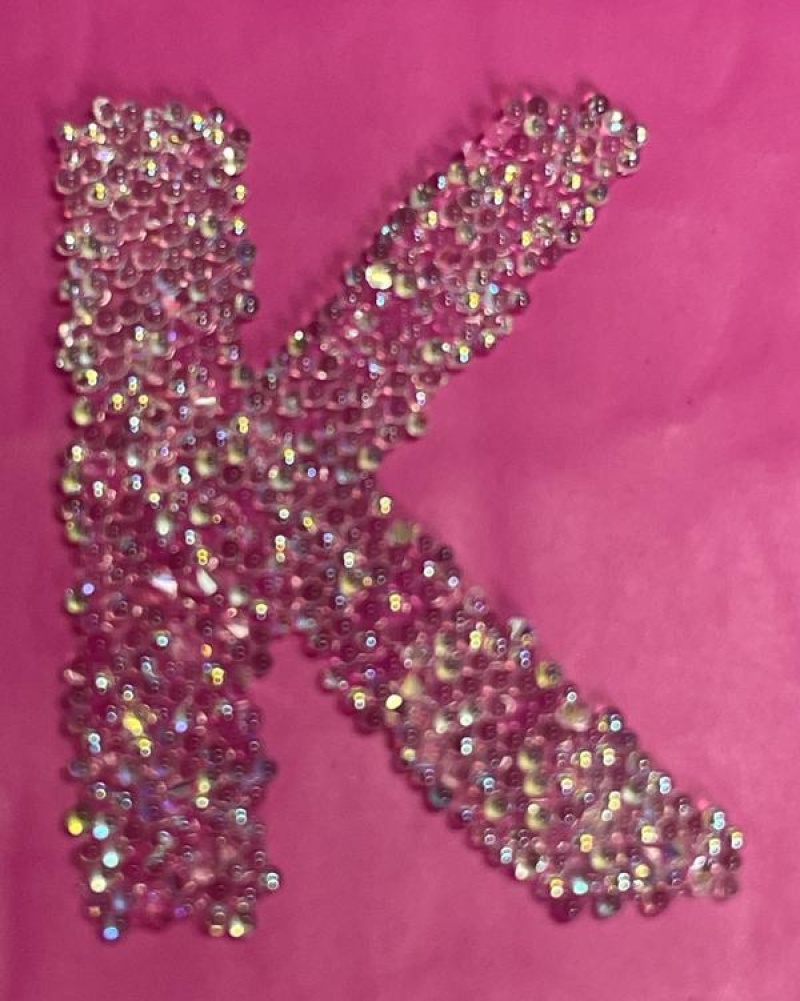 Dreamtime Crystal Sticker Greek Letter Kappa , 25Mm Height