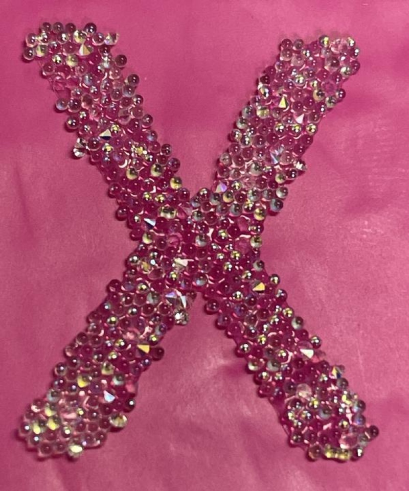 Dreamtime Crystal Sticker Greek Letter Chi, 25Mm Height