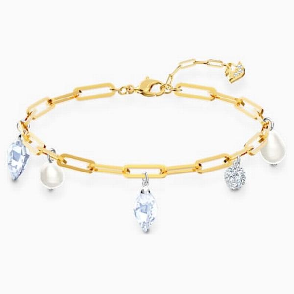 Swarovski Collections So Cool Charm Necklace, White, Mixed Finish