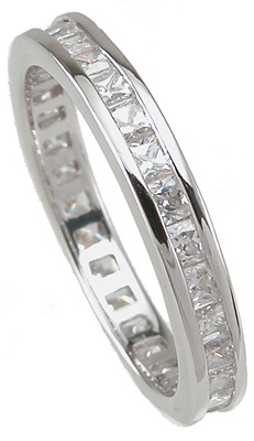 925 Sterling Silver Cubic Zirconium Eternity Ring