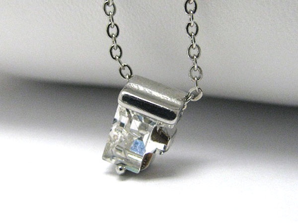 Swarovski Crystal Initial Pendant Necklace - Letter f
