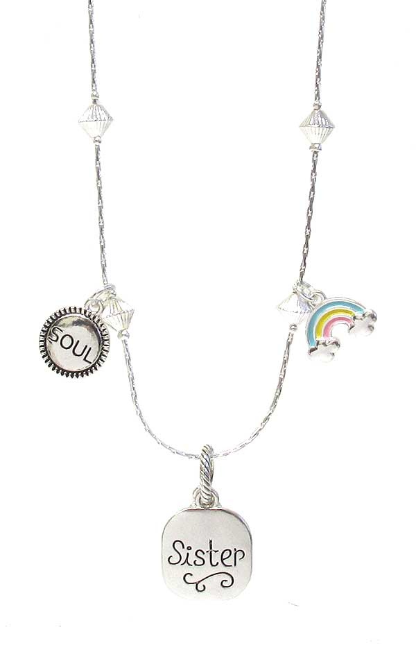 Inspiration Multi Charm Pendant Necklace - Soul Sister