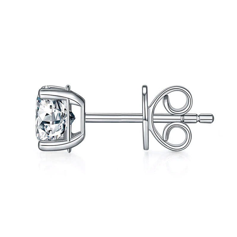 1 Carat Lab Grown Diamond Earrings (1 Piece) Unisex White Gold _1
