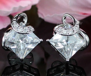 2 Carat Sparkling Created Diamond Stud Earrings