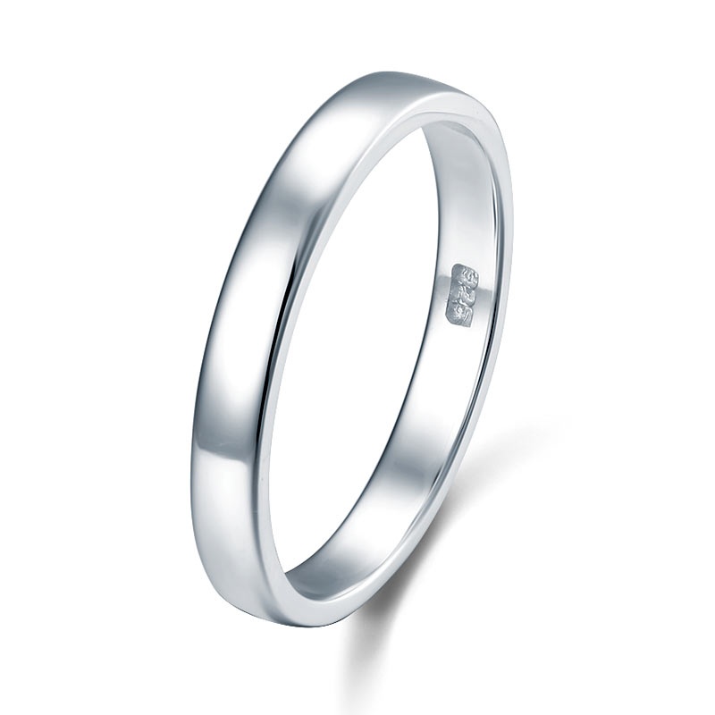 Classic Plain Solid Sterling 925 Silver Wedding Band Ring Xfr8041