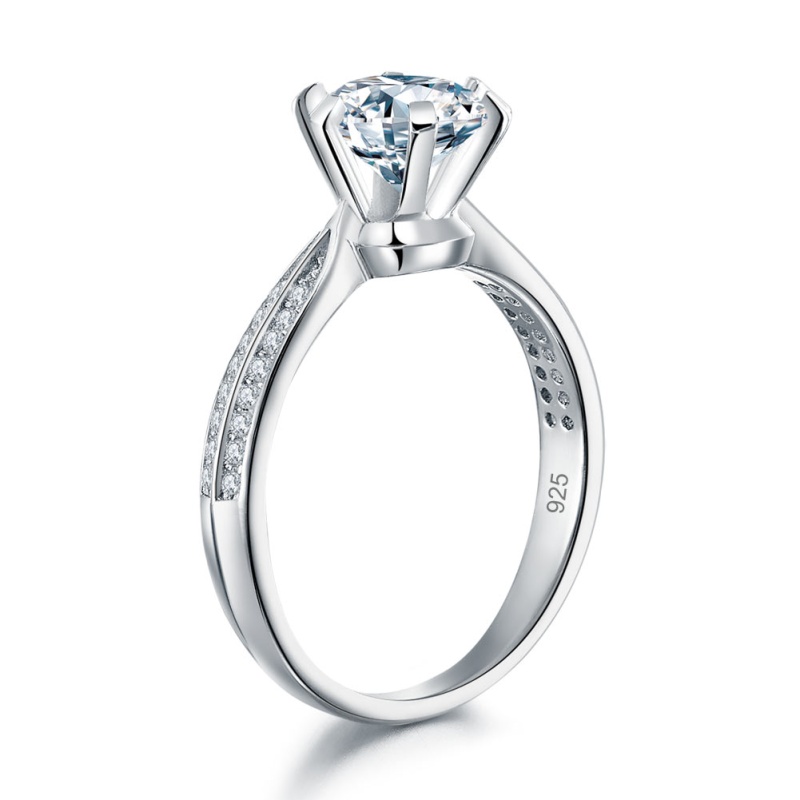 Engagement Crown Ring 925 Sterling Silver 1 Ct Simulated Diamond Xfr8318