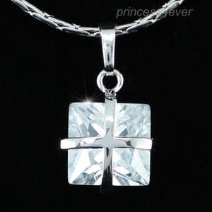 3.5 Carat Princess Cut Created Diamond Pendant & Necklace