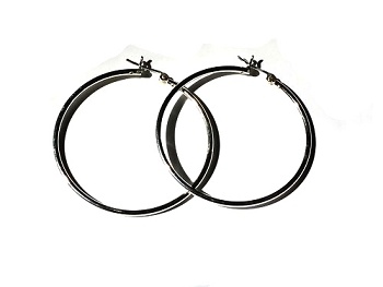Closeout Sterling Silver Italian Catch Pin Catch Hoop Earrings