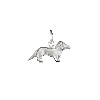 Sterling Silver 925 Wiener Dog Dachshund Charm Pendant