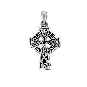 Sterling Silver Oxidized Celtic Cross Pendant