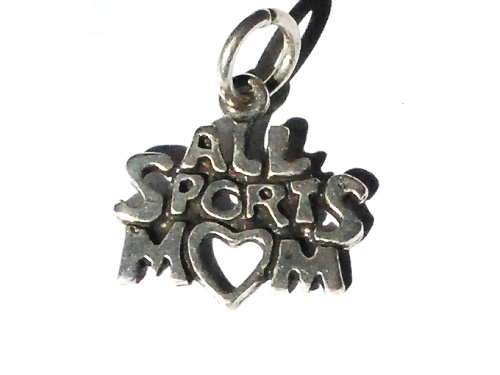 Sterling Silver All Sports Mom Charm Pendant
