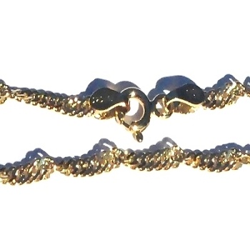 Sterling Silver Vermeil 18 Inch Twisted Neck Chain