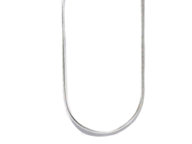 Sterling Silve 18 Inch 1 Mm Round Snake Neck Chain