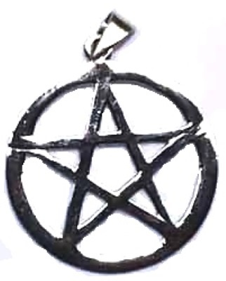 Sterling Silver 5 Point Star Pentagram Charm Pendant