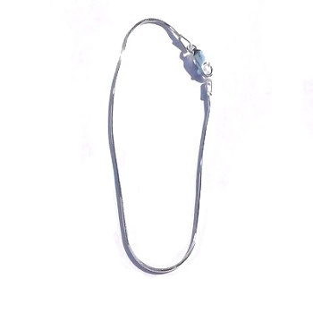 Sterling Silver 7 Inch 1Mm 8 Side Snake Bracelet