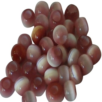 Reddish Orange Cat's Eye 8 Mm Beads Sold By The Dozen