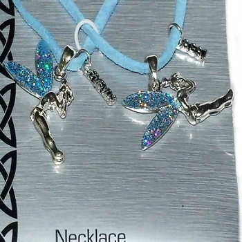 Glitter Fairy Wing Best Friends Pendant Necklaces