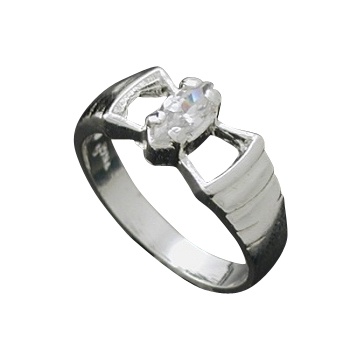 Sterling Silver Marquise Cz Cubic Zirconia With Side Openings