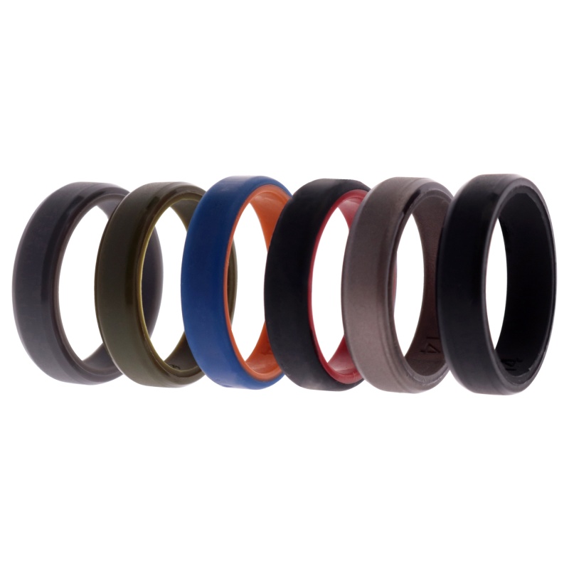 ROQ Men's Silicone Wedding Ring Set