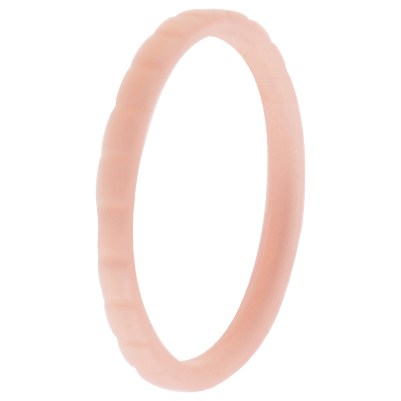 Silicone Wedding Stackble Lines Single Ring - Rose-Gold-New By Roq For Women - 11 Mm Ring