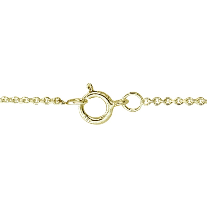 Gold Tone Over Sterling Silver Graduated Polished Bead Necklace