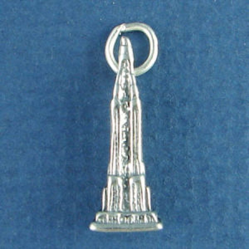 Tour: Empire State Building From New York 3D Sterling Silver Charm