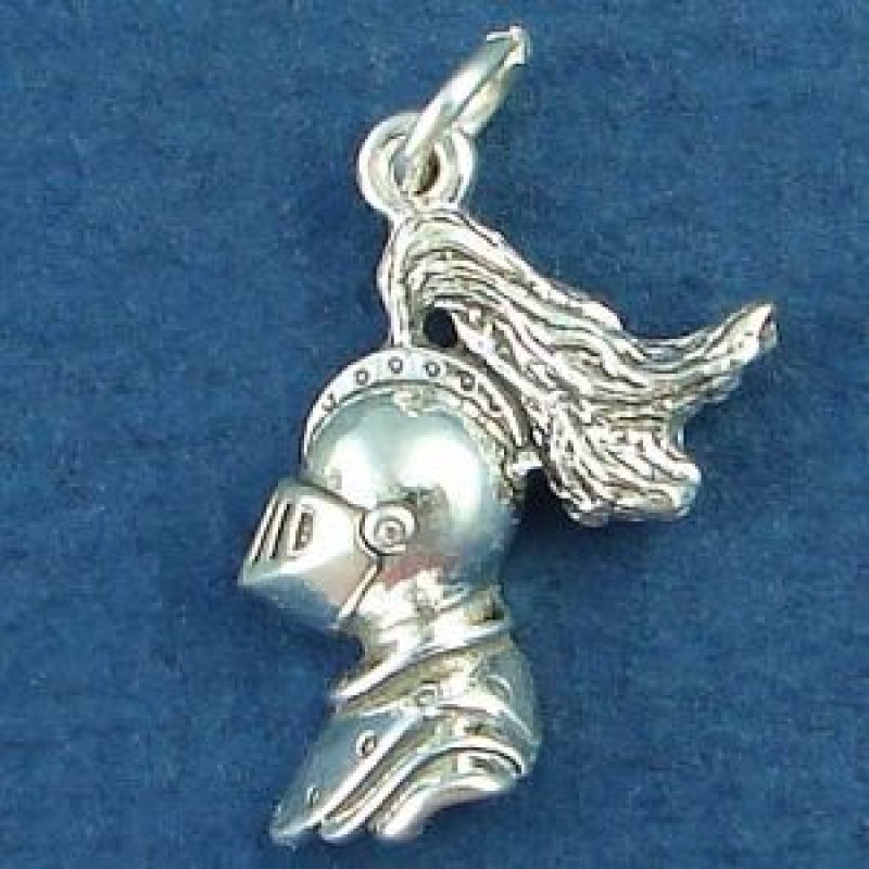 Knight Of Medieval Middle Ages Sterling Silver Charm Pendant